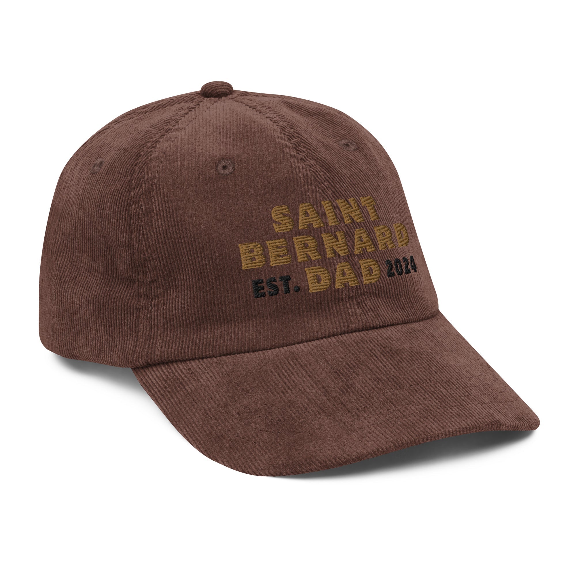 Saint Bernard Dad Est. Date Vintage Corduroy Cap - Lucy + Norman