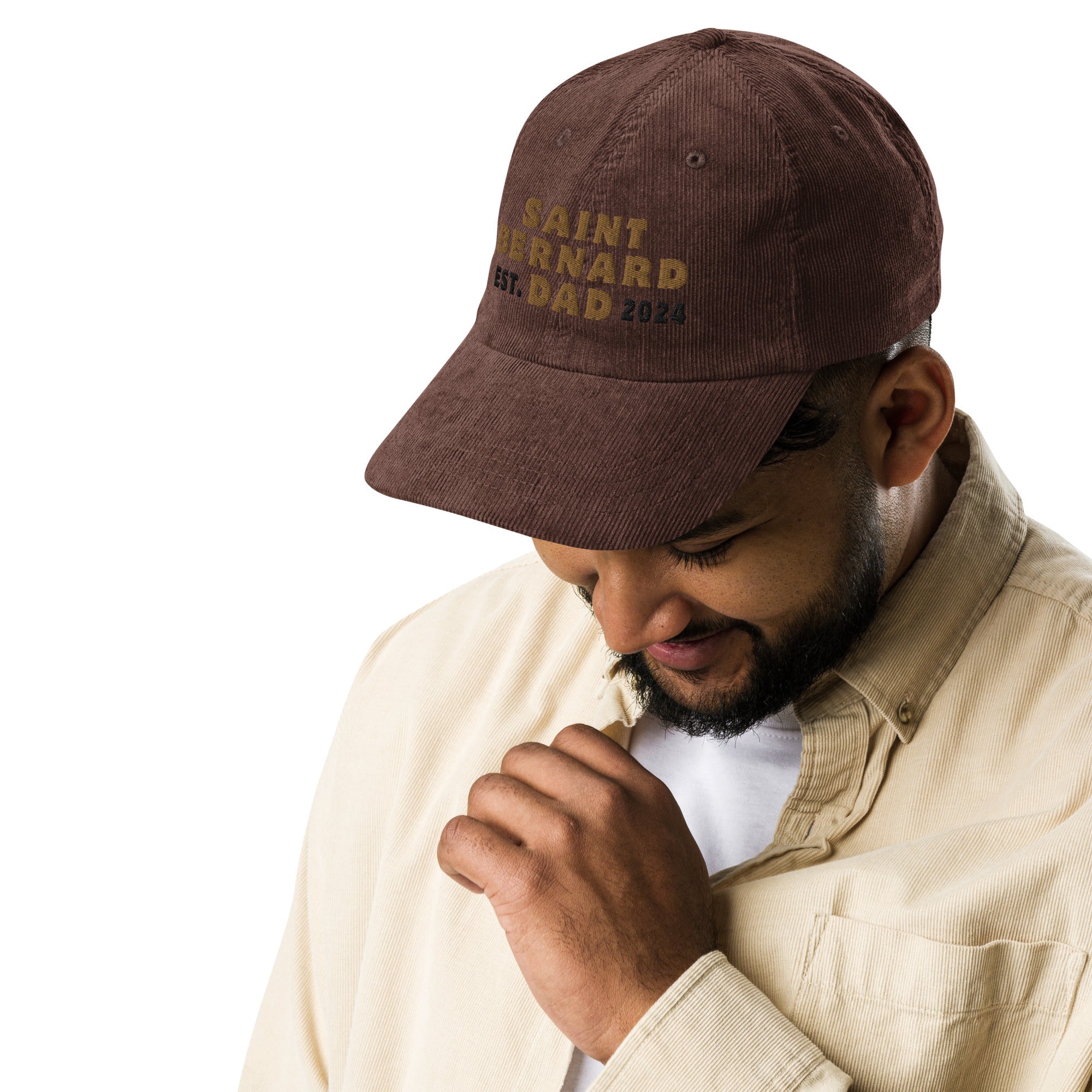 Saint Bernard Dad Est. Date Vintage Corduroy Cap - Lucy + Norman