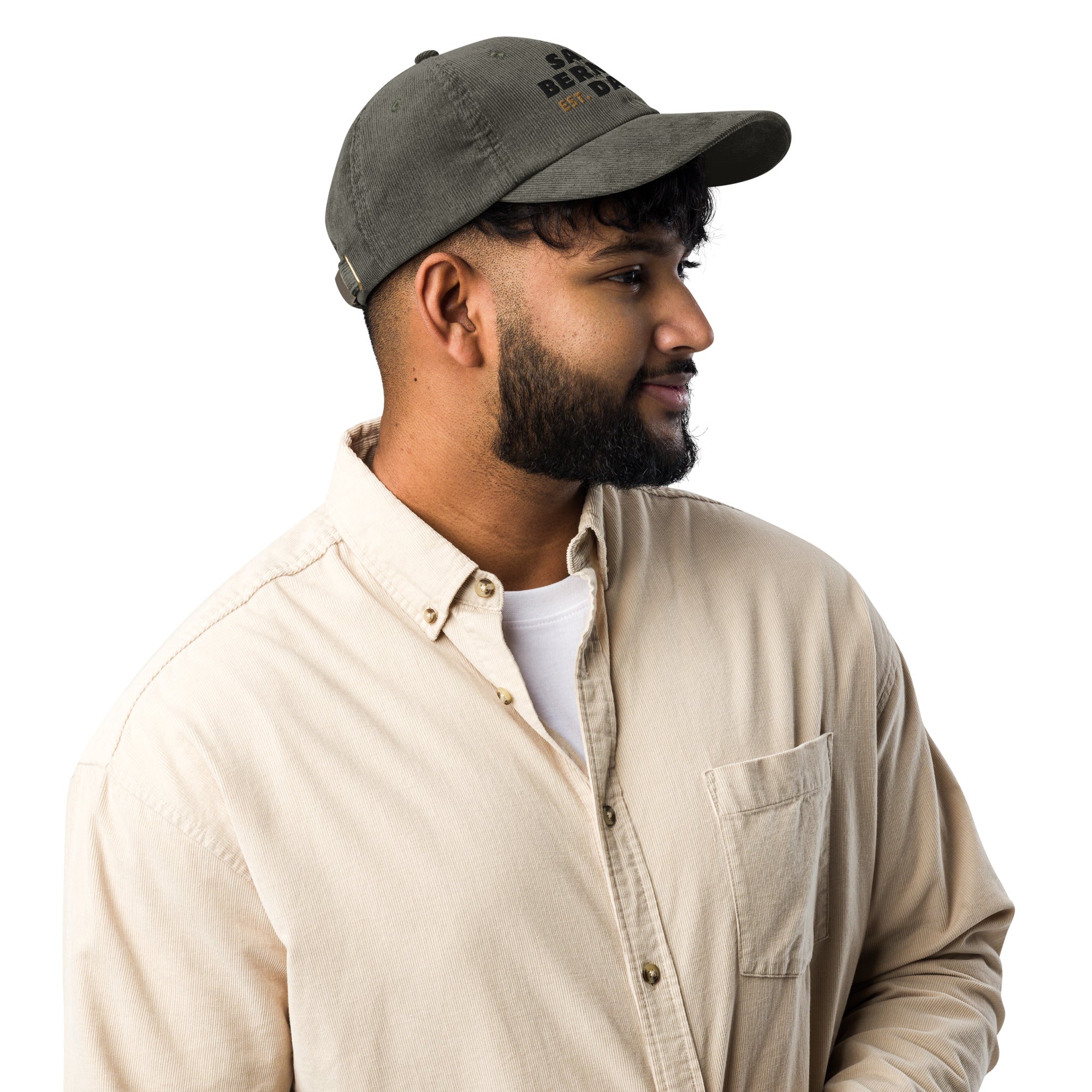Saint Bernard Dad Est. Date Vintage Corduroy Cap - Lucy + Norman