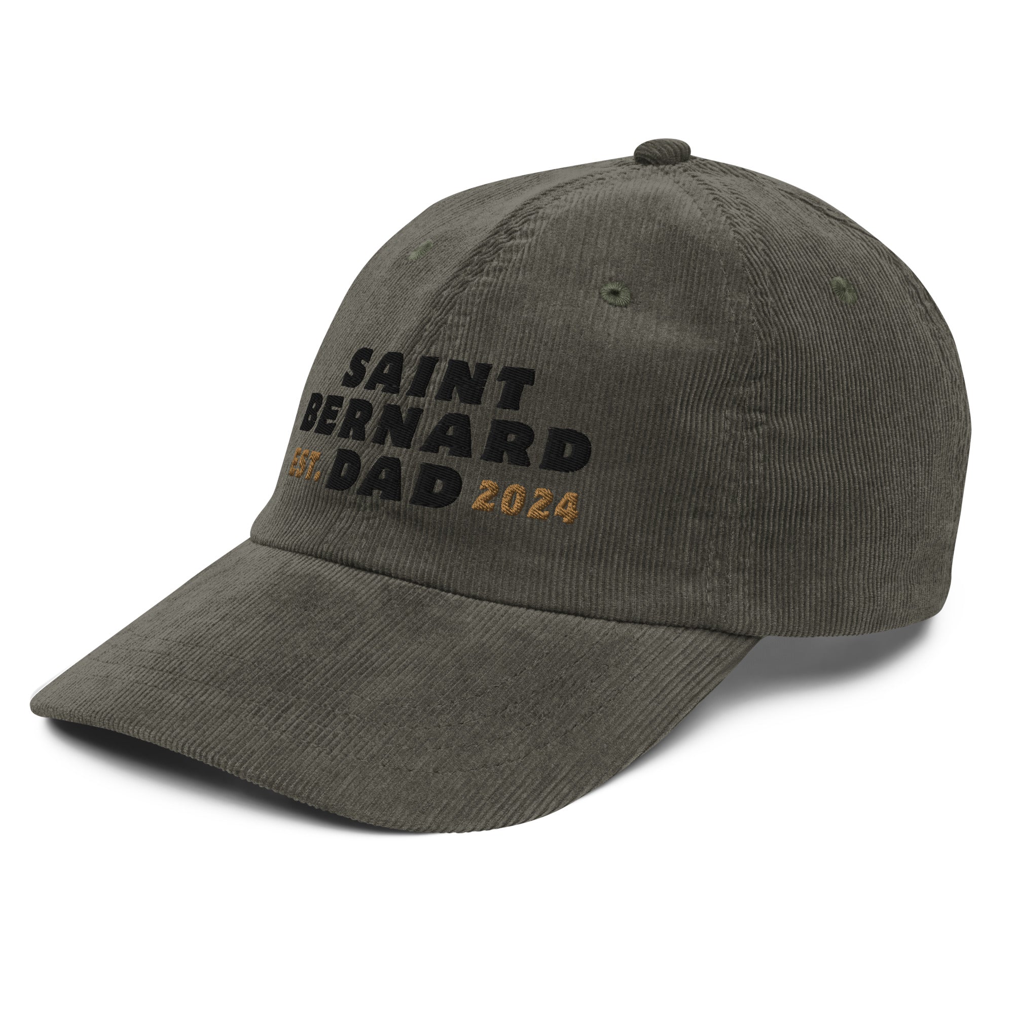 Saint Bernard Dad Est. Date Vintage Corduroy Cap - Lucy + Norman