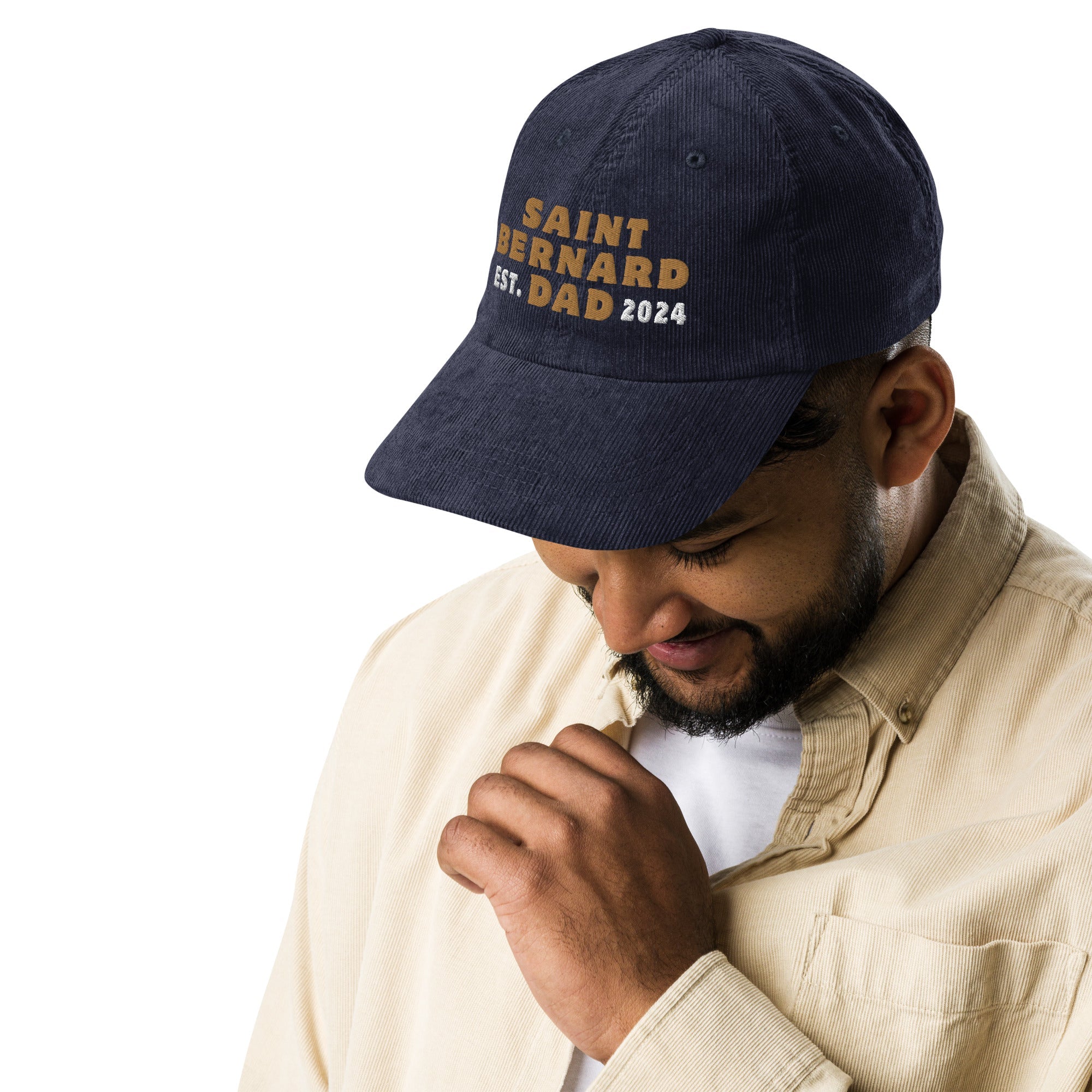Saint Bernard Dad Est. Date Vintage Corduroy Cap - Lucy + Norman