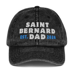 Saint Bernard Dad Est. Date Vintage Cotton Twill Cap - Lucy + Norman