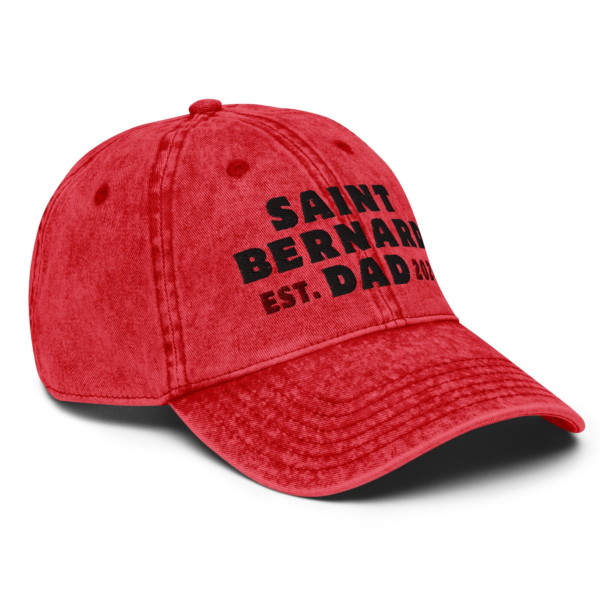 Saint Bernard Dad Est. Date Vintage Cotton Twill Cap - Lucy + Norman