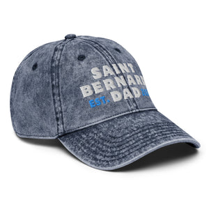 Saint Bernard Dad Est. Date Vintage Cotton Twill Cap - Lucy + Norman