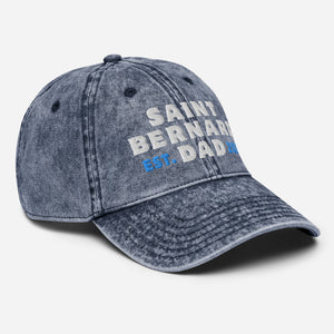 Saint Bernard Dad Est. Date Vintage Cotton Twill Cap - Lucy + Norman