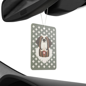 Saint Bernard Dog Car Air Freshener - Green - Lucy + Norman