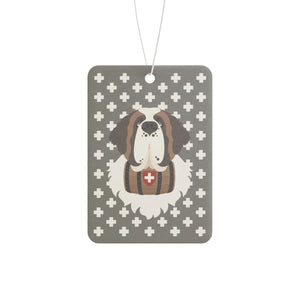 Saint Bernard Dog Car Air Freshener - Grey - Lucy + Norman