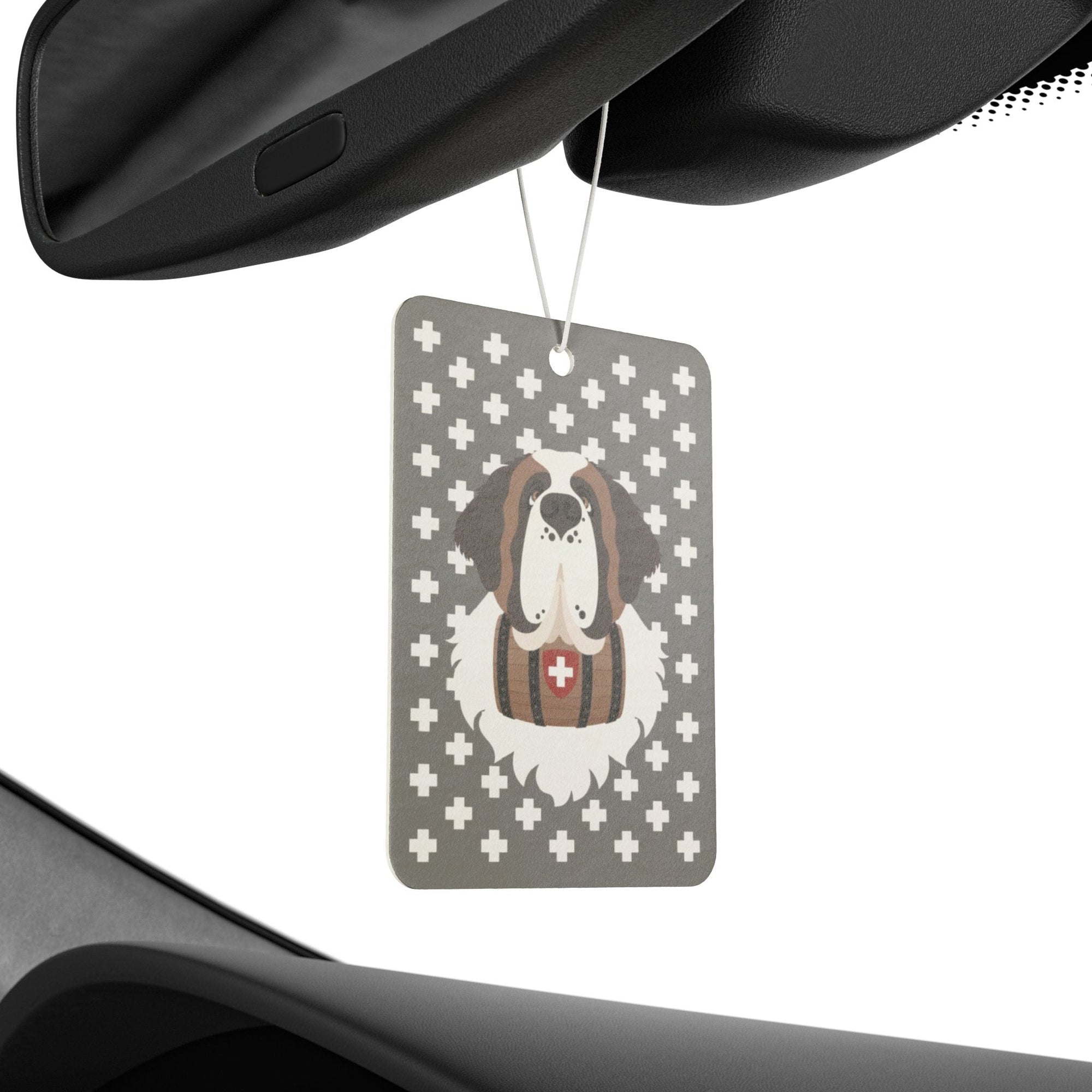 Saint Bernard Dog Car Air Freshener - Grey - Lucy + Norman