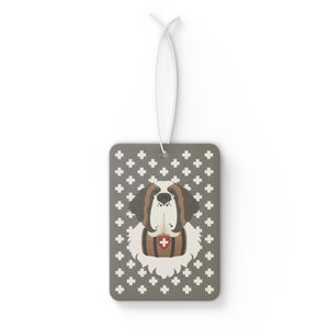 Saint Bernard Dog Car Air Freshener - Grey - Lucy + Norman