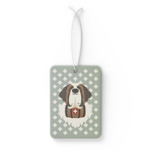 Saint Bernard Dog Car Air Freshener - Light Green - Lucy + Norman