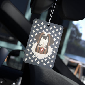 Saint Bernard Dog Car Air Freshener - Navy - Lucy + Norman