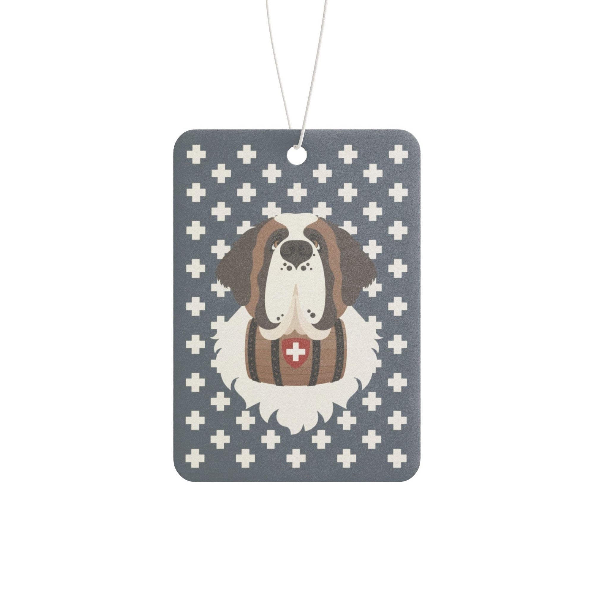 Saint Bernard Dog Car Air Freshener - Navy - Lucy + Norman