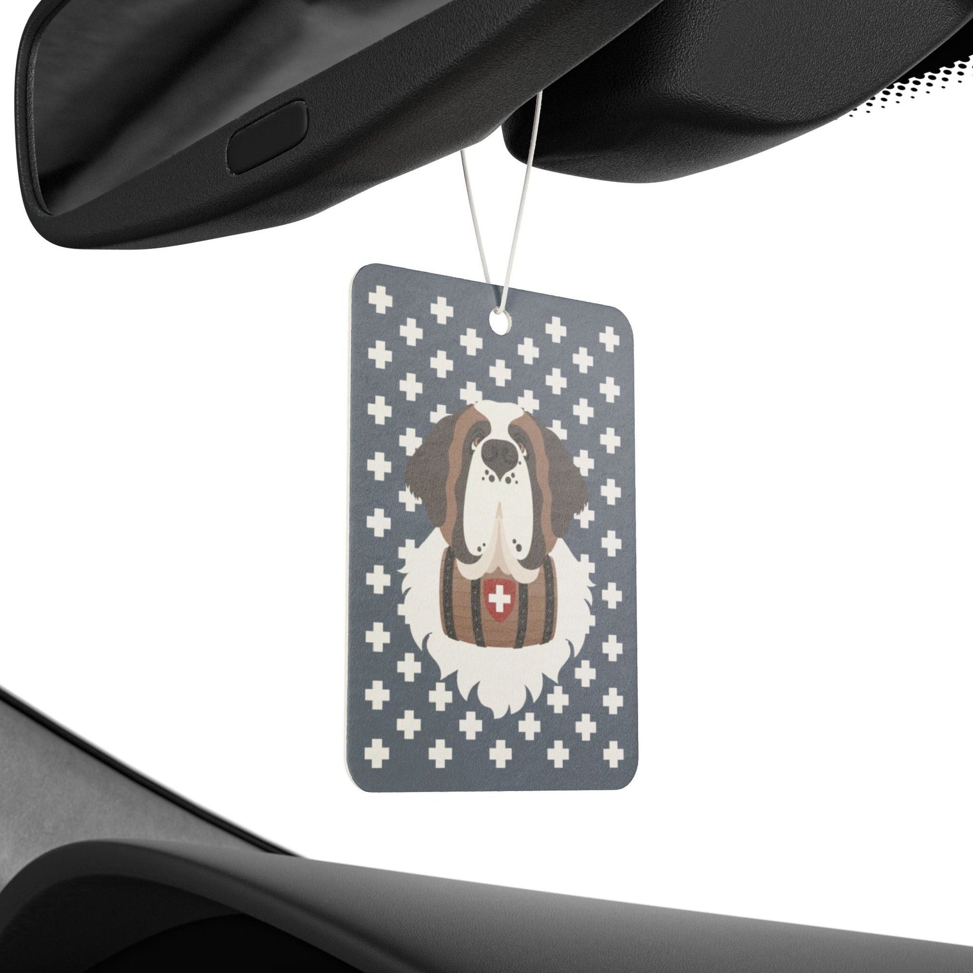 Saint Bernard Dog Car Air Freshener - Navy - Lucy + Norman