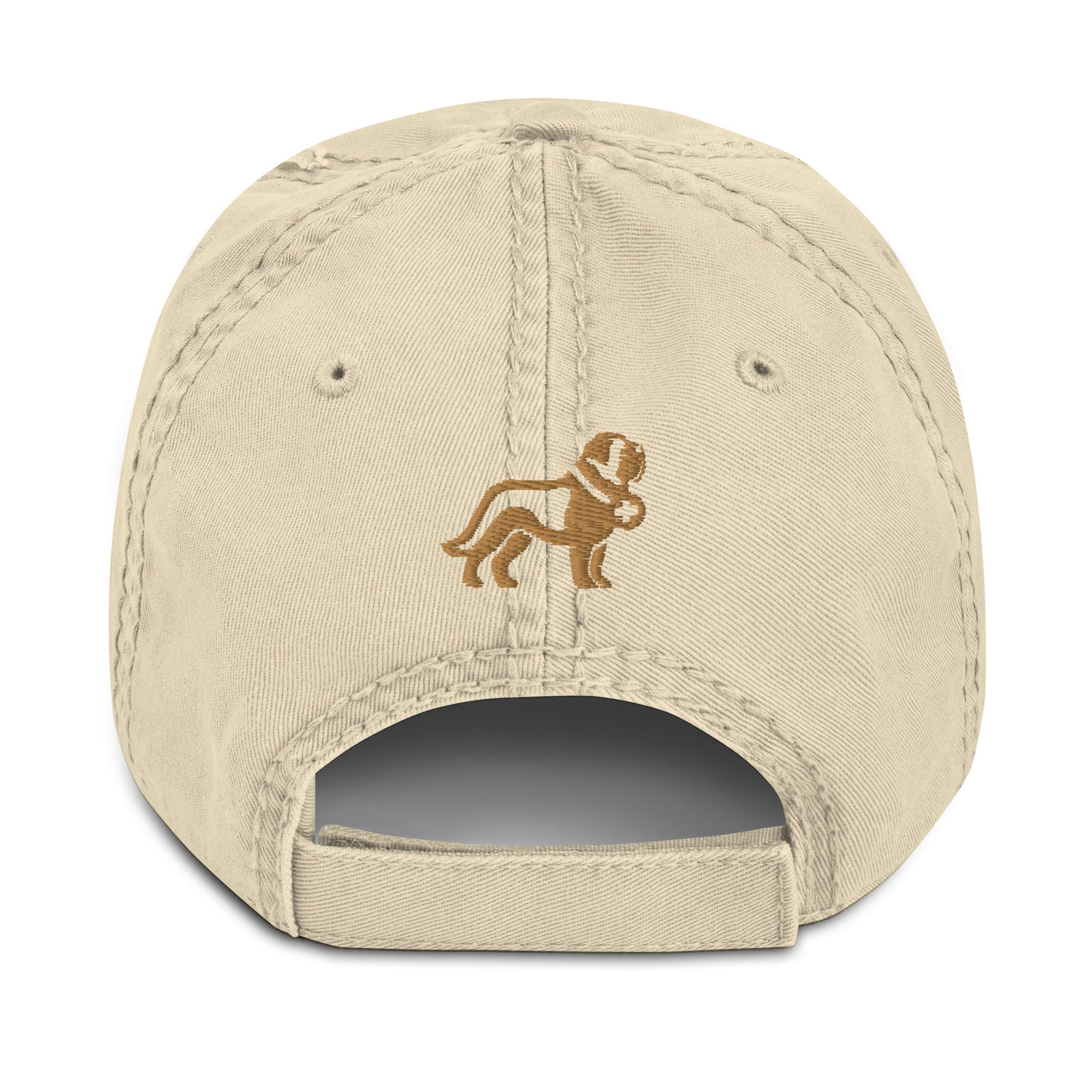 Saint Bernard Dog Dad Est. Date Distressed Dad Hat - Lucy + Norman