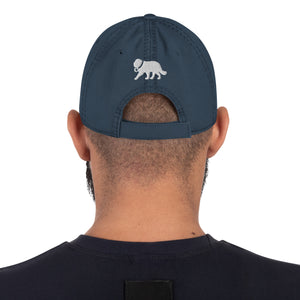 Saint Bernard Dog Dad Est. Date Distressed Dad Hat - Lucy + Norman