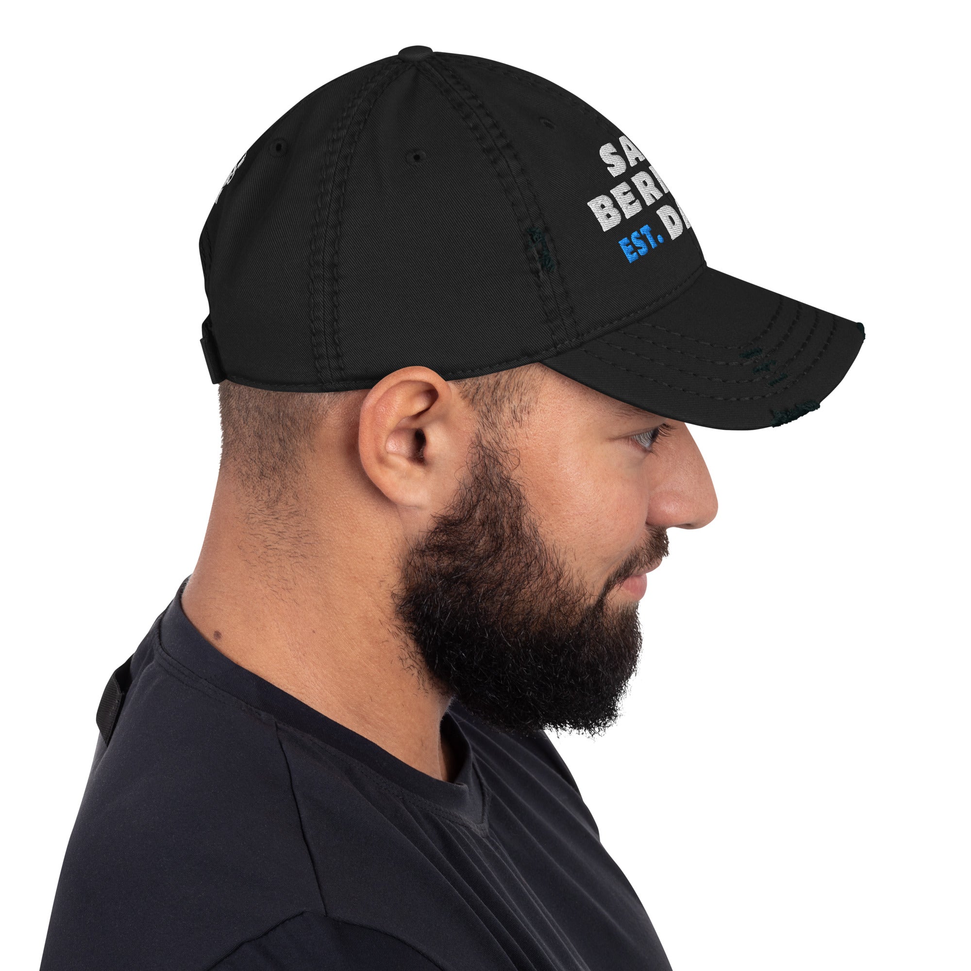 Saint Bernard Dog Dad Est. Date Distressed Dad Hat - Lucy + Norman