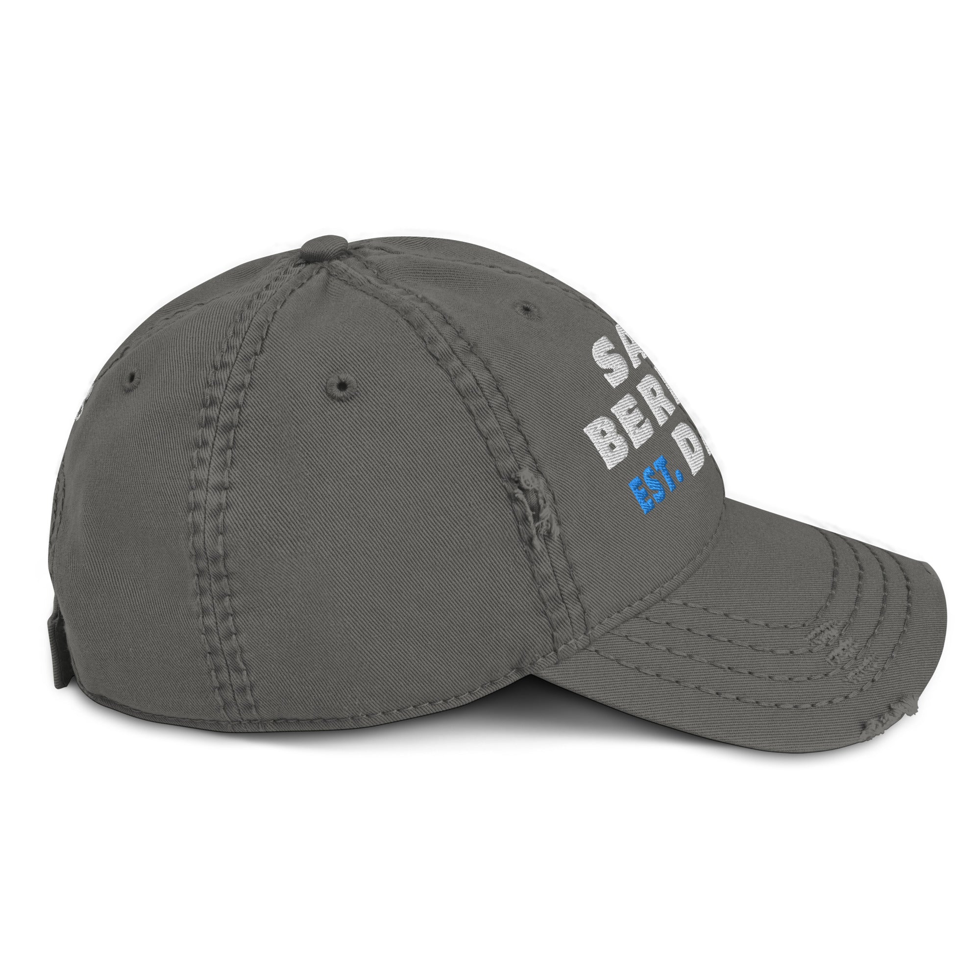 Saint Bernard Dog Dad Est. Date Distressed Dad Hat - Lucy + Norman