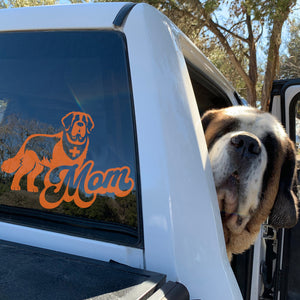 Saint Bernard Dog Mom with Swiss Bandana Window Decal - Lucy + Norman