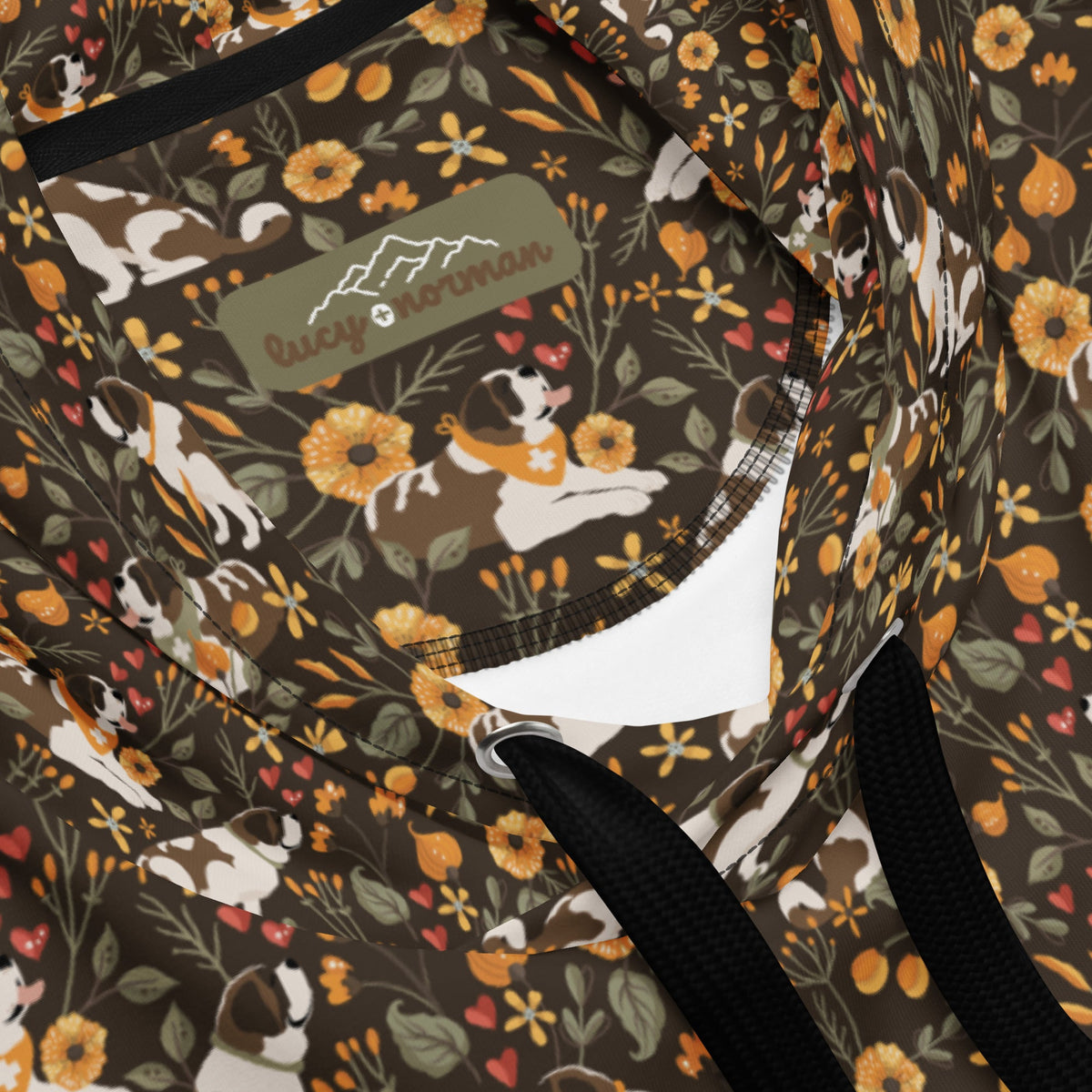 Saint Bernard Fall Meadow Hoodie - Lucy + Norman
