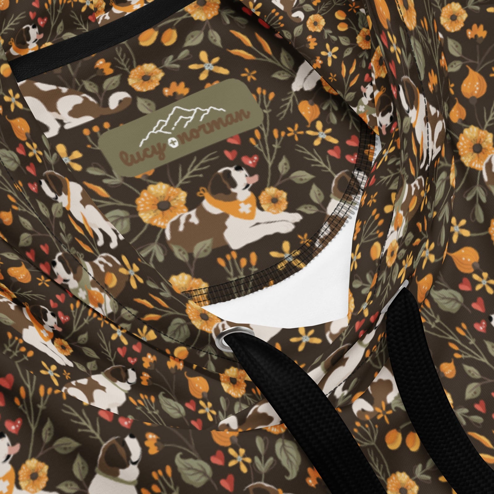 Saint Bernard Fall Meadow Hoodie - Lucy + Norman