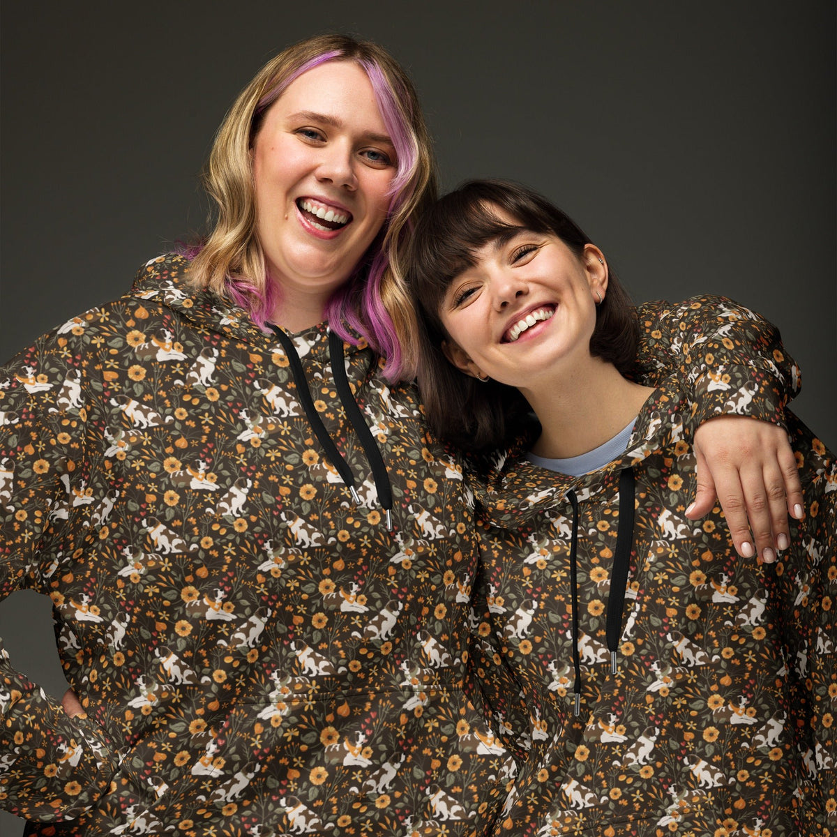 Saint Bernard Fall Meadow Hoodie - Lucy + Norman