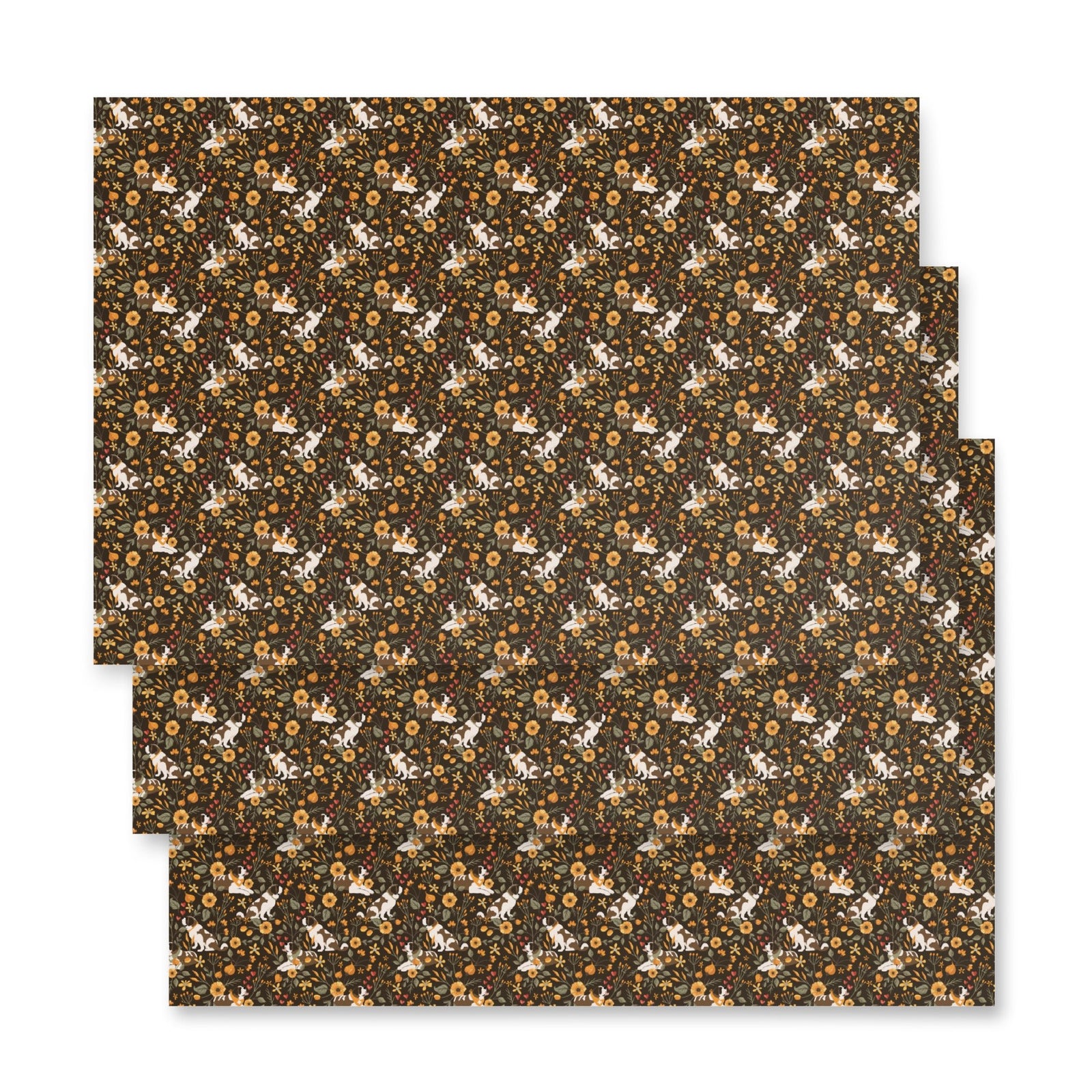 Saint Bernard Fall Wrapping Paper Sheets - Lucy + Norman