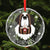 Personalized Name Saint Bernard Crystal Glass Ornament