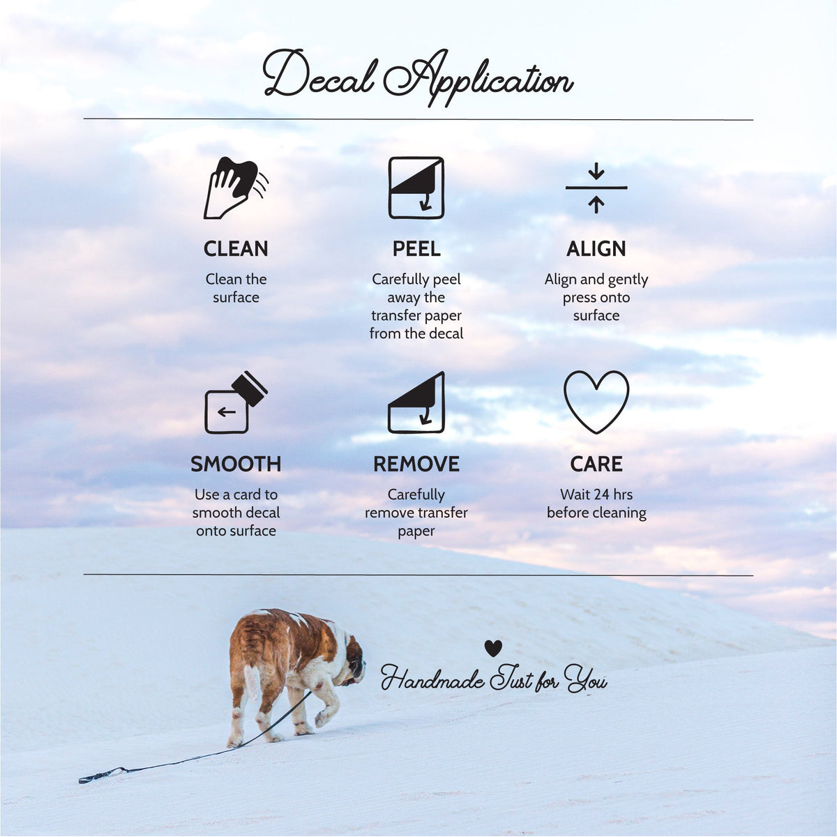 Saint Bernard Lover with Swiss Barrel Window Decal - Lucy + Norman