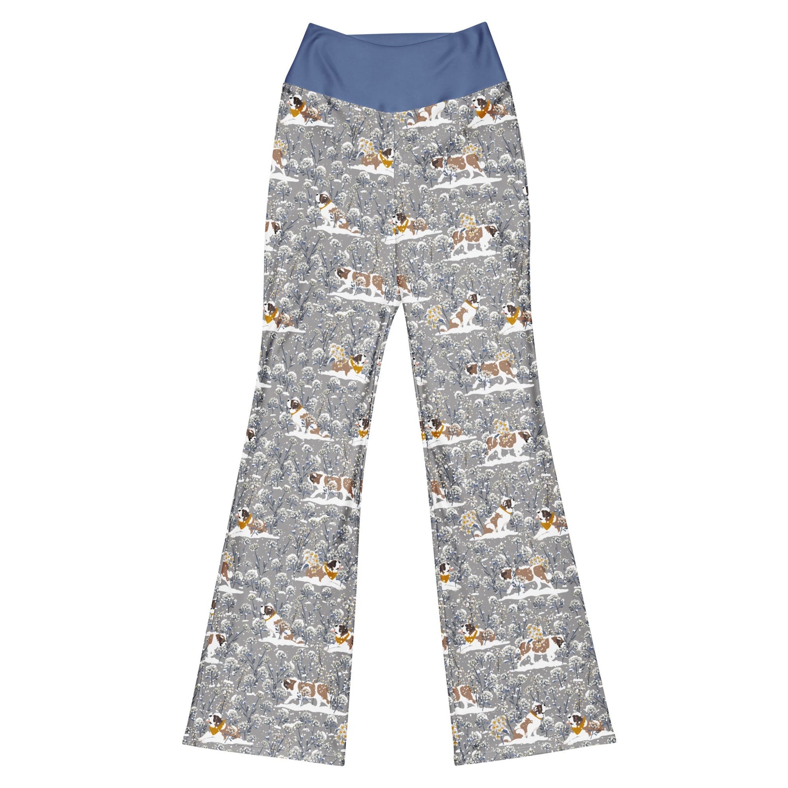 Saint Bernard Snowflowers Flare Leggings - Lucy + Norman