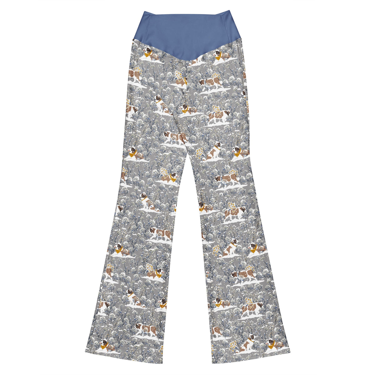 Saint Bernard Snowflowers Flare Leggings - Lucy + Norman