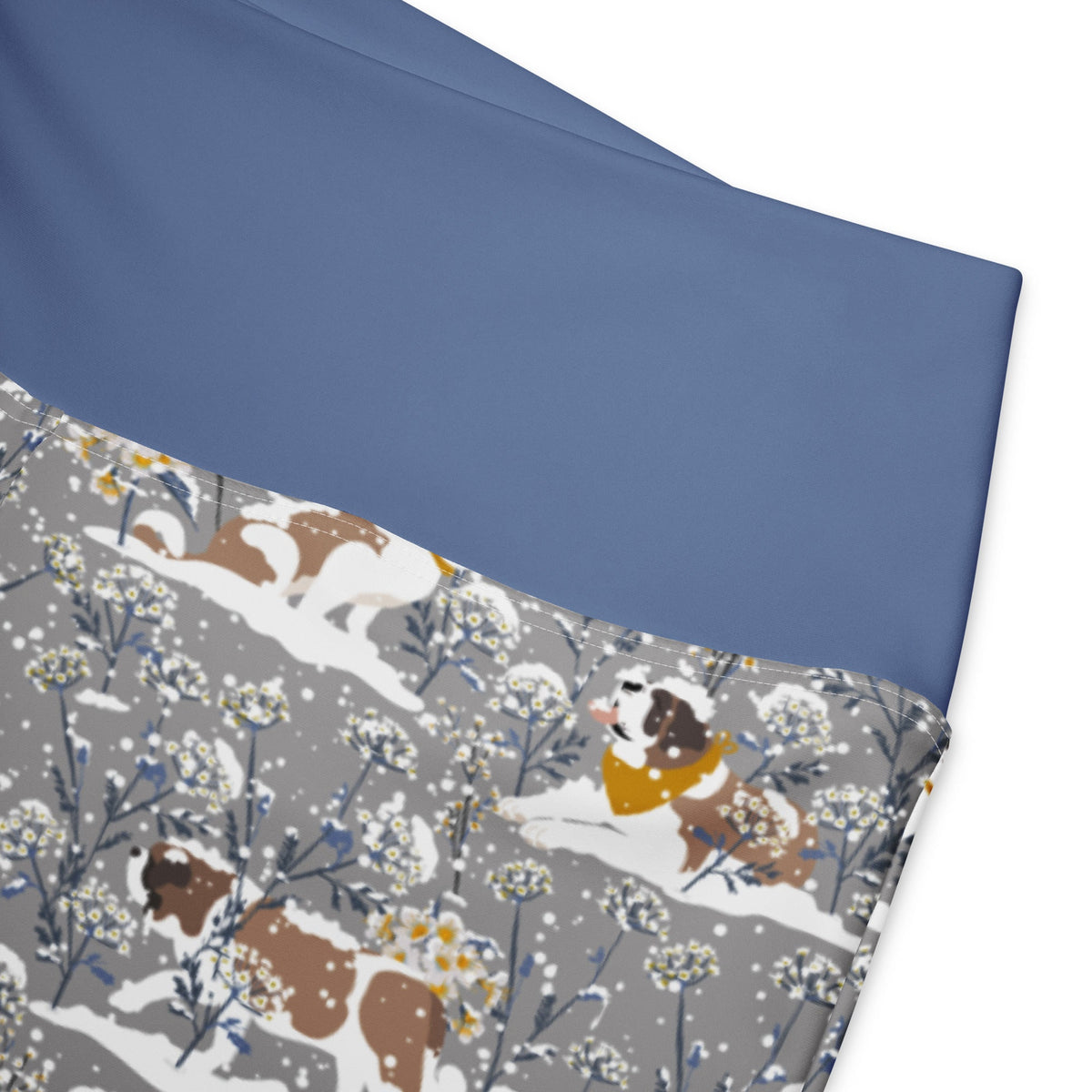 Saint Bernard Snowflowers Flare Leggings - Lucy + Norman