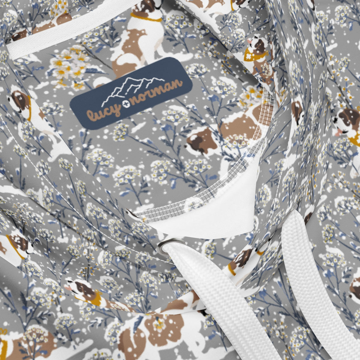 Saint Bernard Snowflowers Hoodie - Lucy + Norman