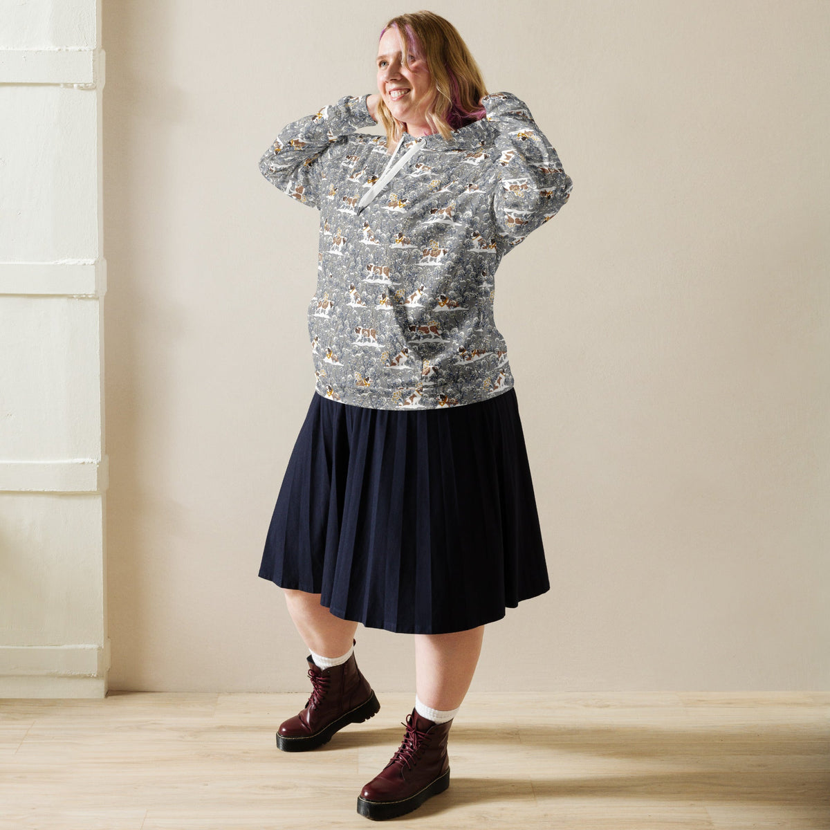 Saint Bernard Snowflowers Hoodie - Lucy + Norman