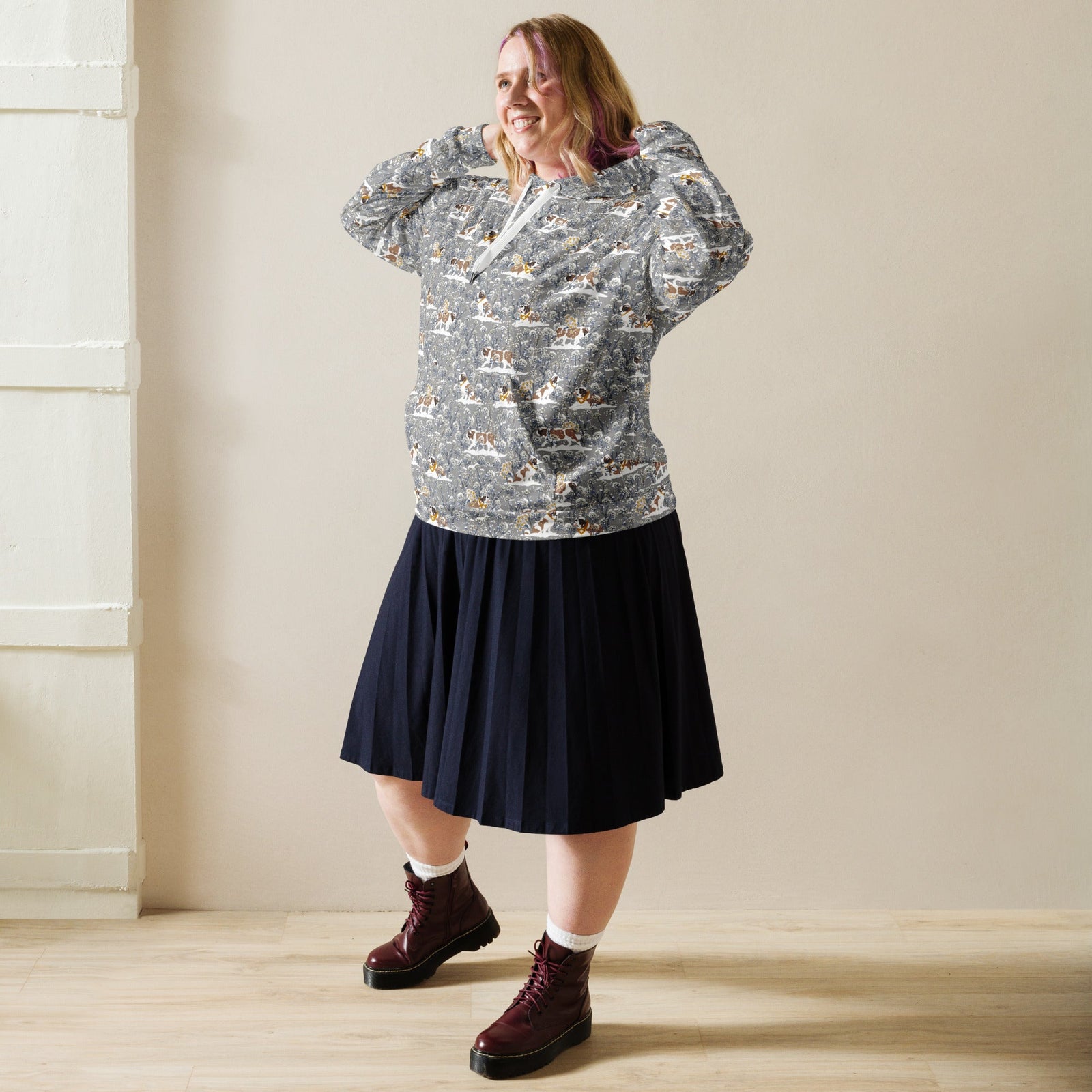 Saint Bernard Snowflowers Hoodie - Lucy + Norman