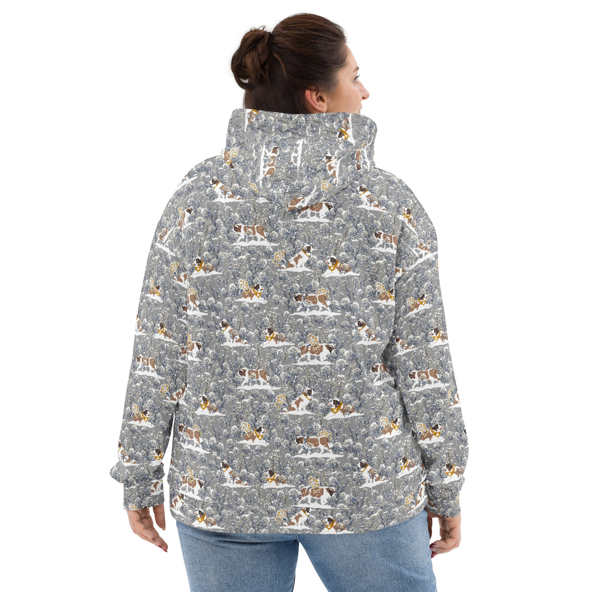 Saint Bernard Snowflowers Hoodie - Lucy + Norman