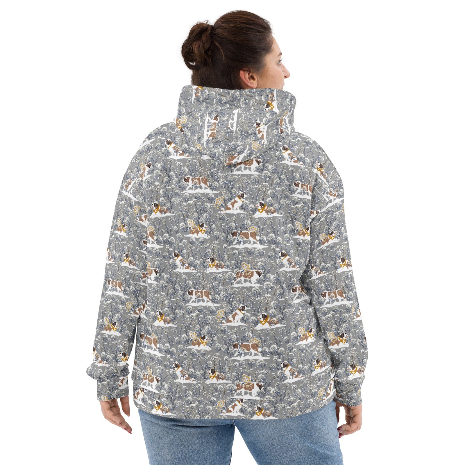 Saint Bernard Snowflowers Hoodie - Lucy + Norman