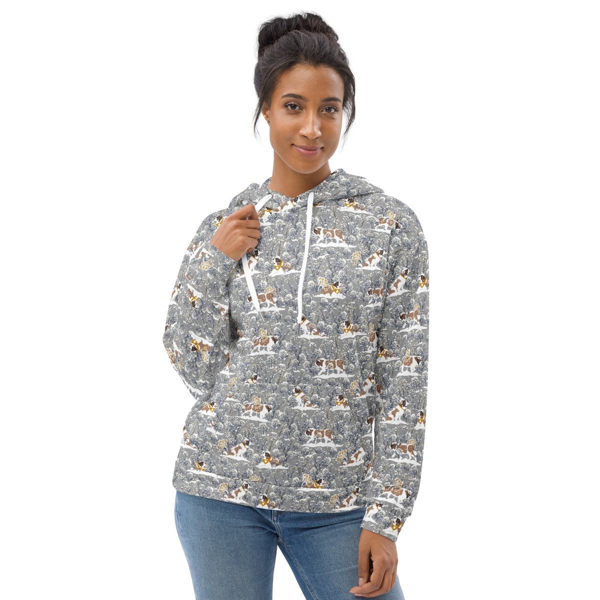 Saint Bernard Snowflowers Hoodie - Lucy + Norman