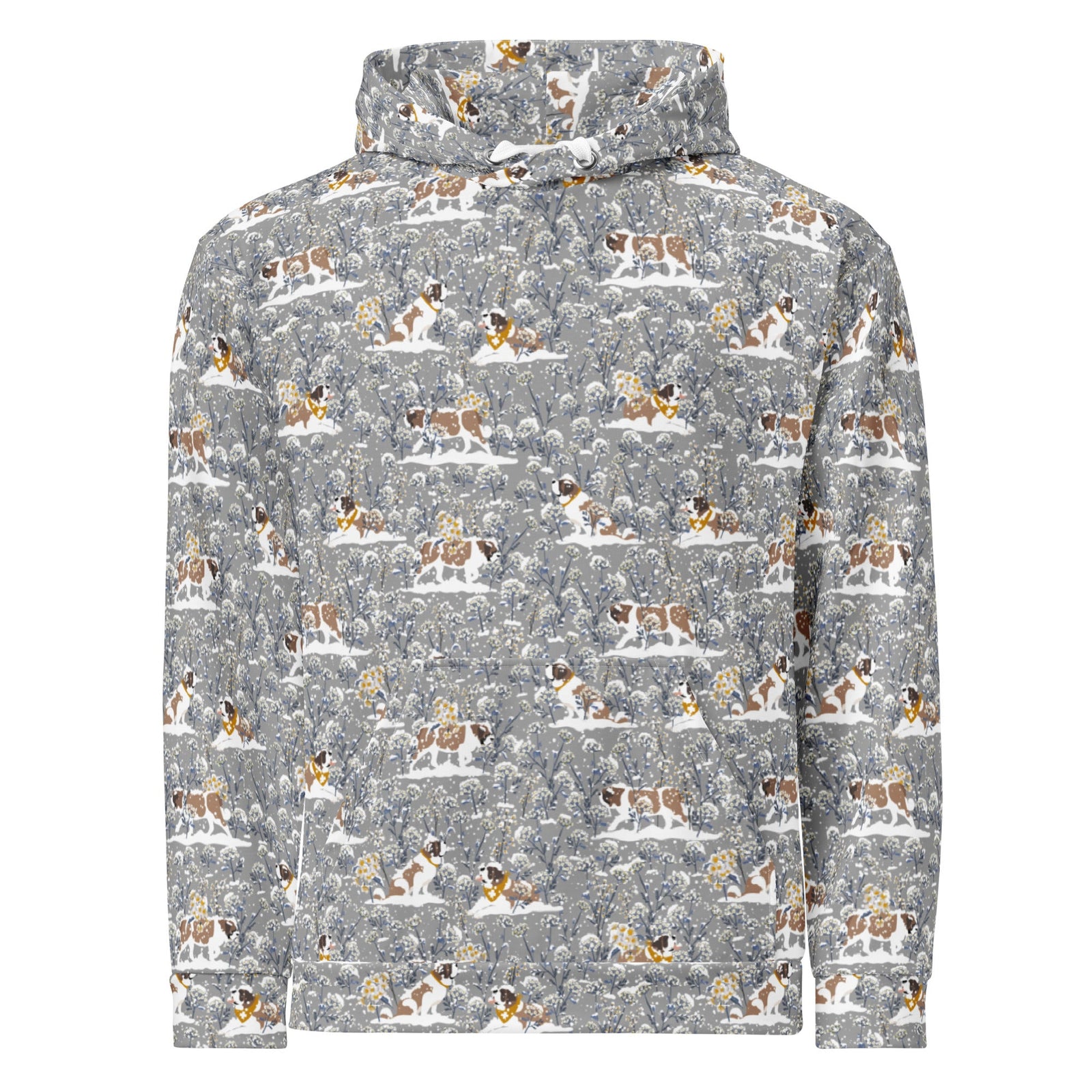 Saint Bernard Snowflowers Hoodie - Lucy + Norman