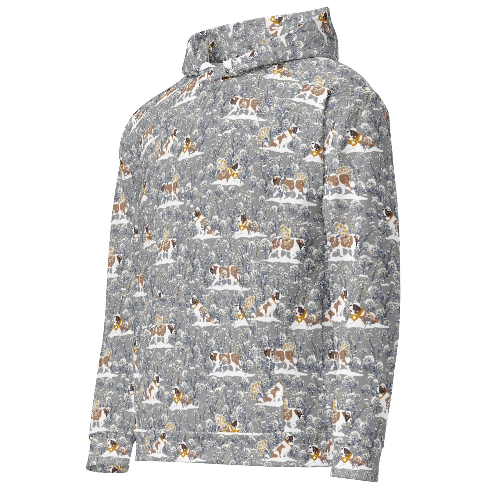 Saint Bernard Snowflowers Hoodie - Lucy + Norman
