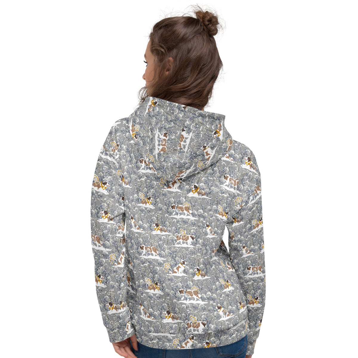 Saint Bernard Snowflowers Hoodie - Lucy + Norman