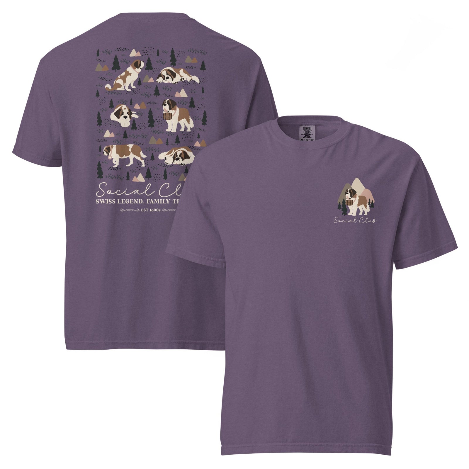 Saint Bernard Social Club Back T-Shirt - Darks - Lucy + Norman
