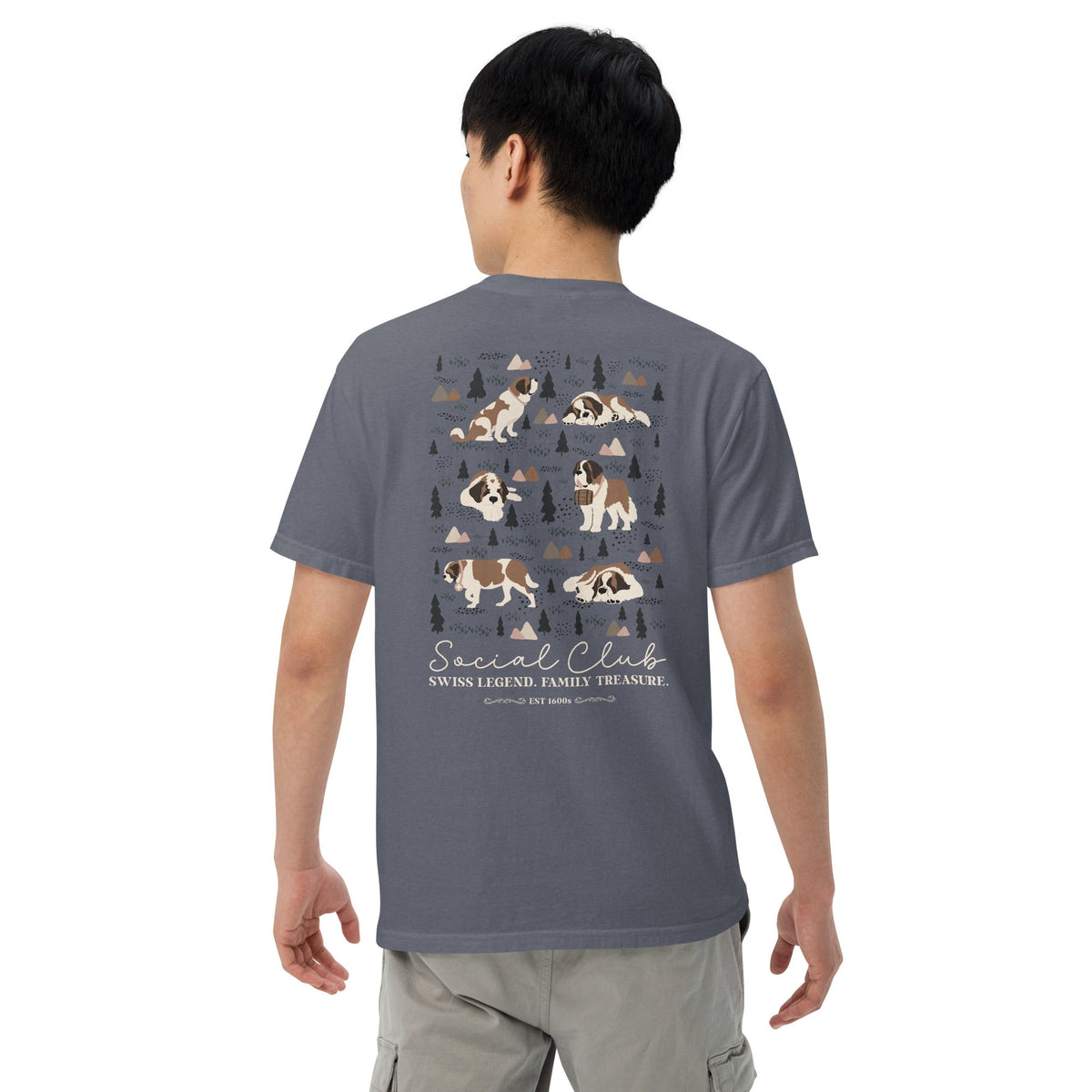 Saint Bernard Social Club Back T-Shirt - Darks - Lucy + Norman