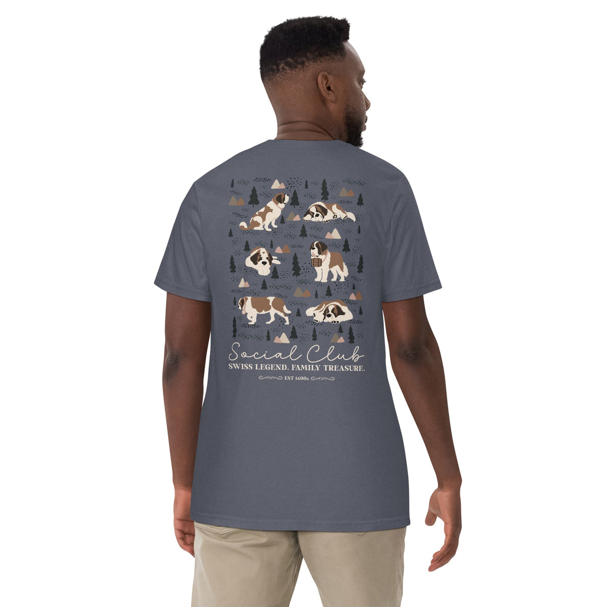 Saint Bernard Social Club Back T-Shirt - Darks - Lucy + Norman