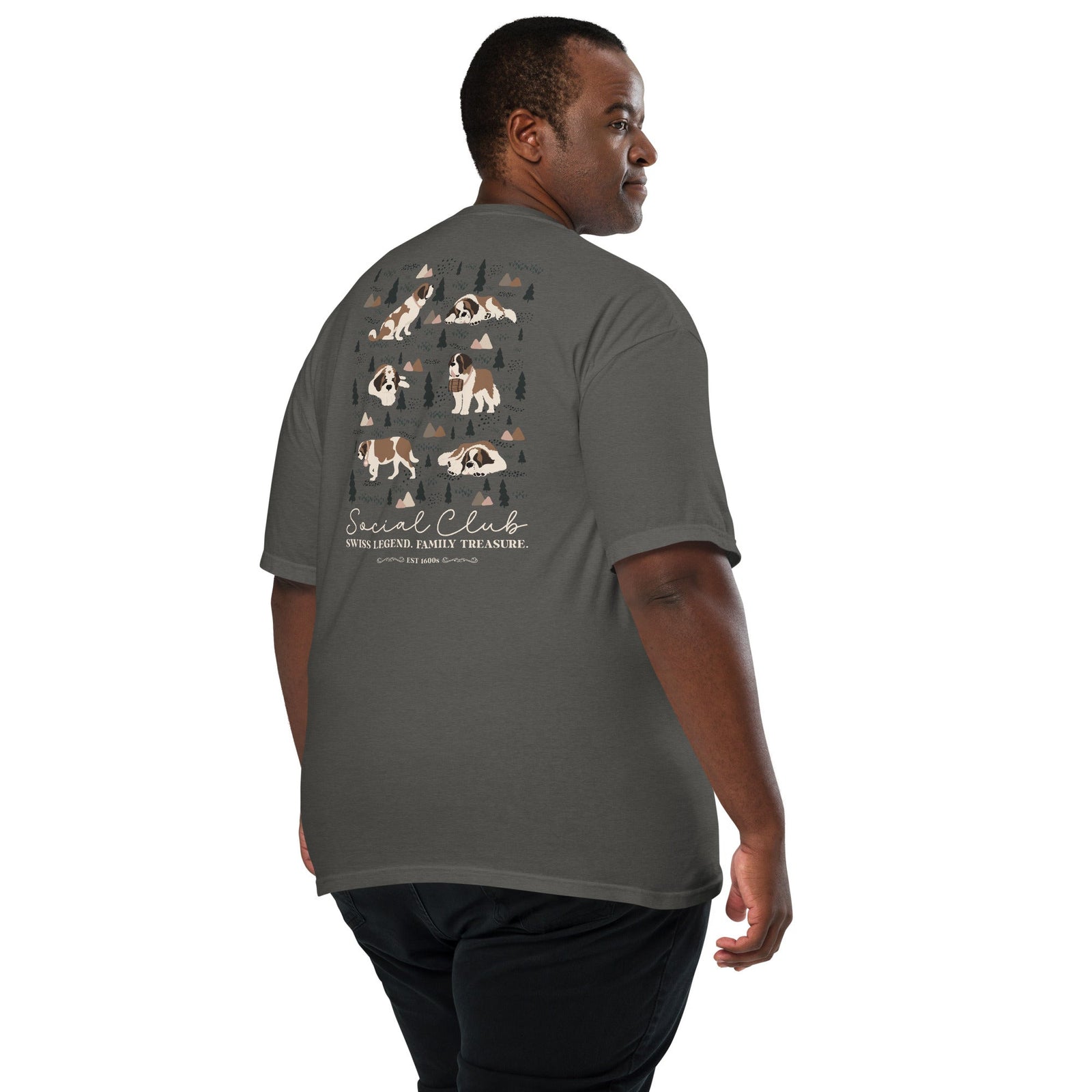Saint Bernard Social Club Back T-Shirt - Darks - Lucy + Norman