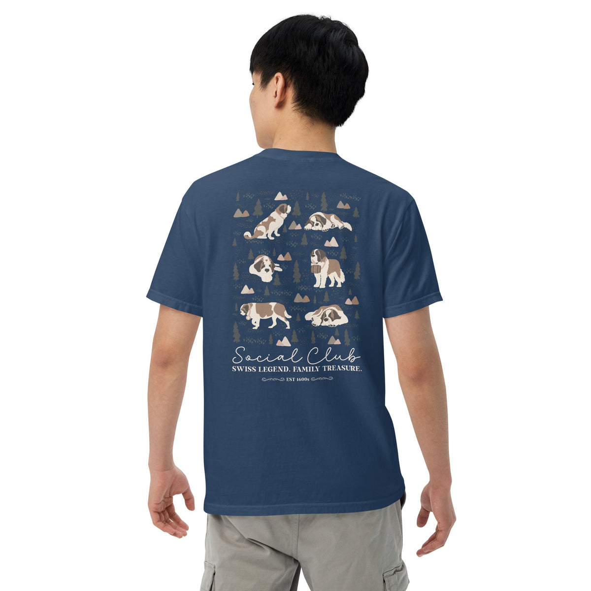 Saint Bernard Social Club Back T-Shirt - Darks - Lucy + Norman