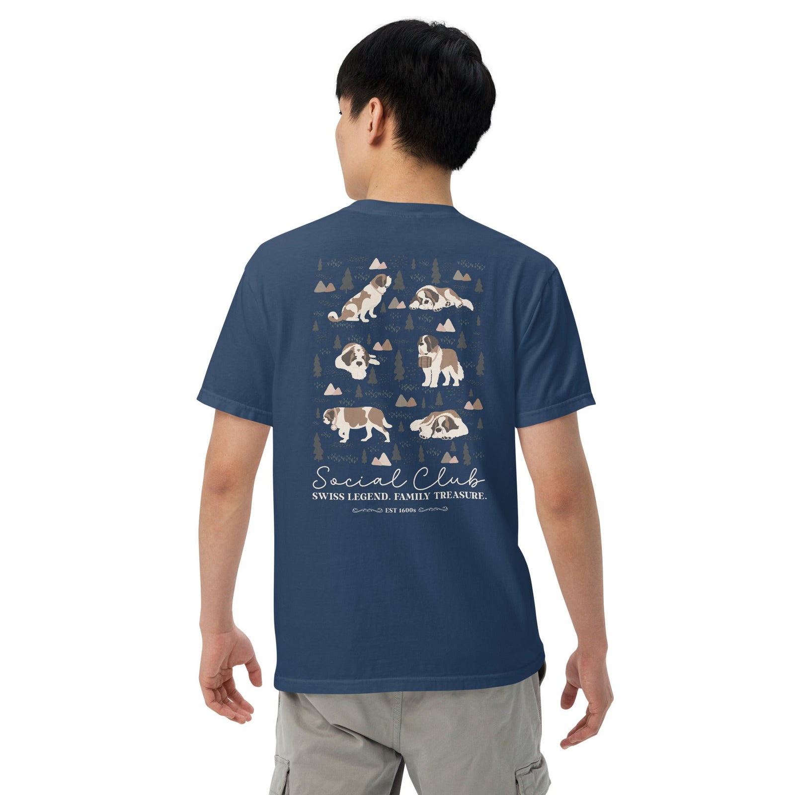 Saint Bernard Social Club Back T-Shirt - Darks - Lucy + Norman