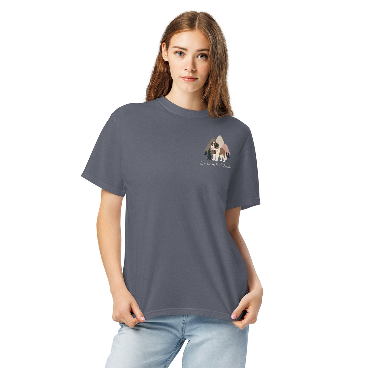 Saint Bernard Social Club Back T-Shirt - Darks - Lucy + Norman