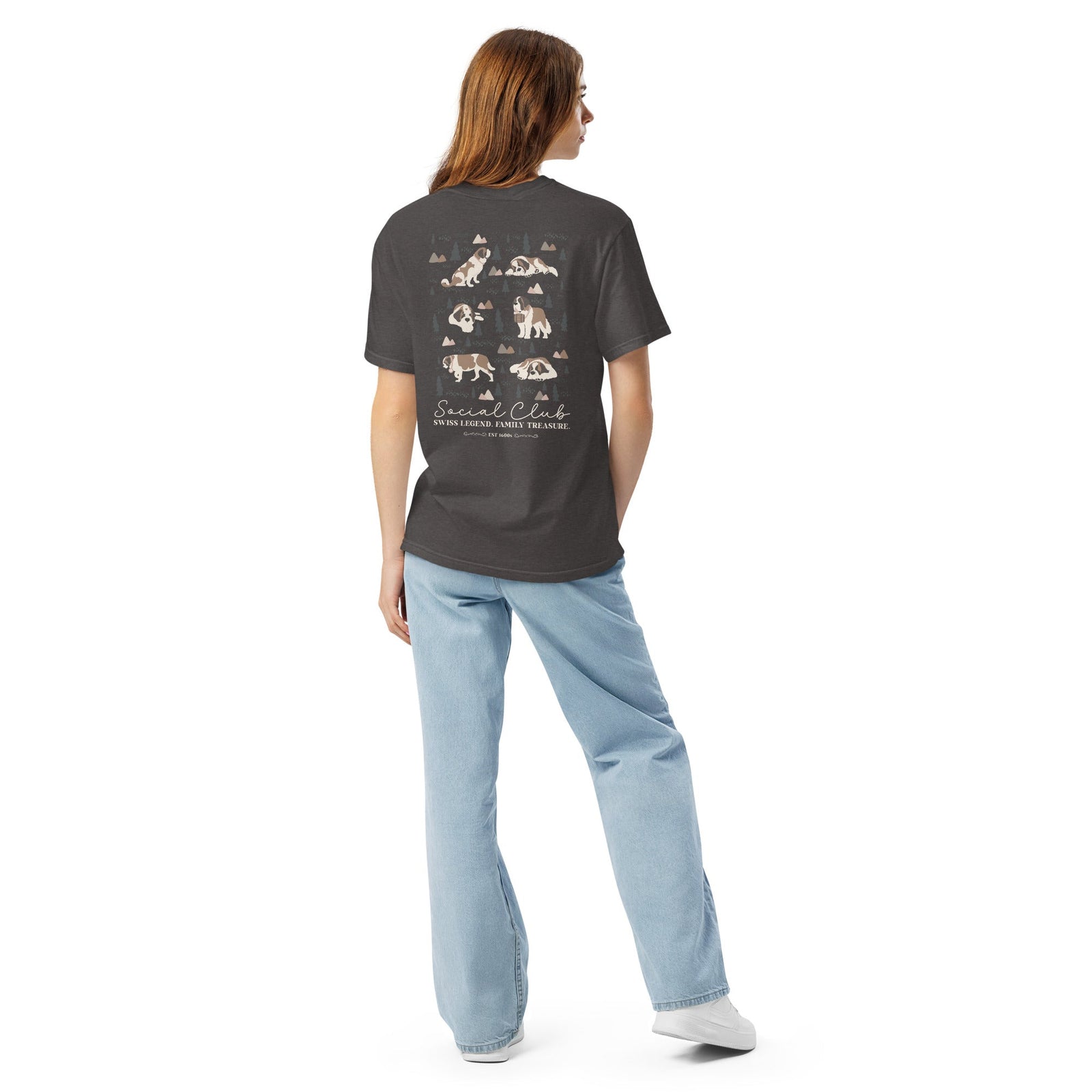 Saint Bernard Social Club Back T-Shirt - Darks - Lucy + Norman