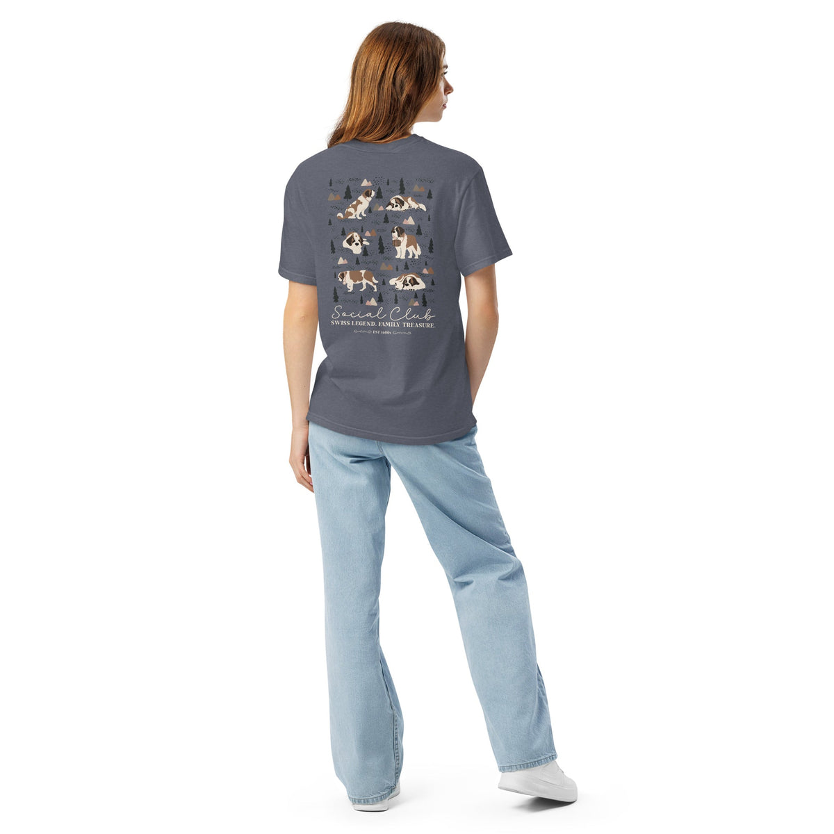 Saint Bernard Social Club Back T-Shirt - Darks - Lucy + Norman
