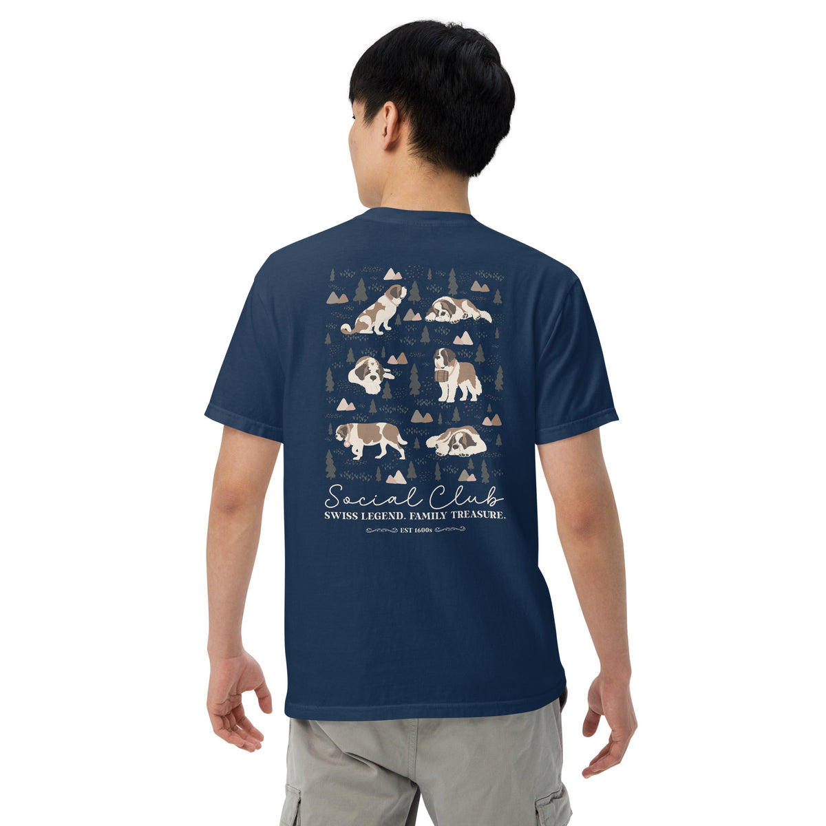Saint Bernard Social Club Back T-Shirt - Darks - Lucy + Norman